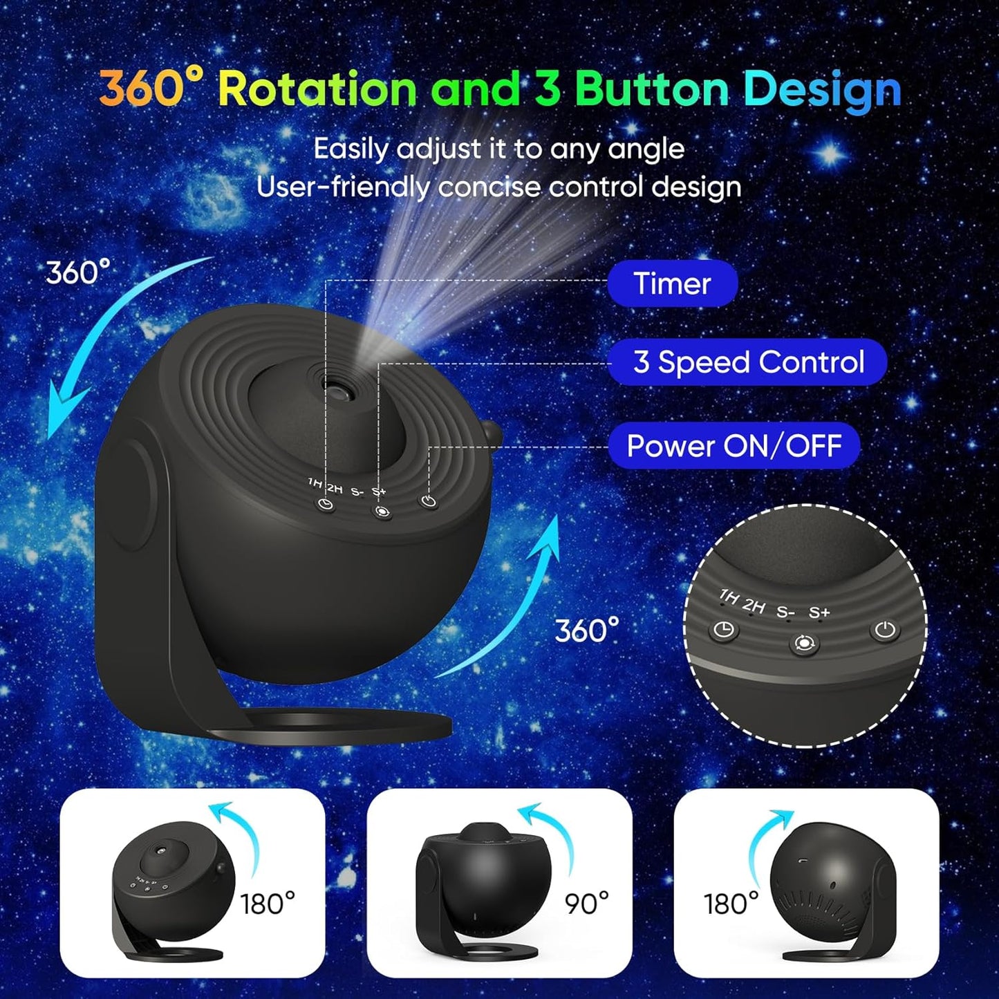 VibeSpace™ Galaxy Projector 12-in-1